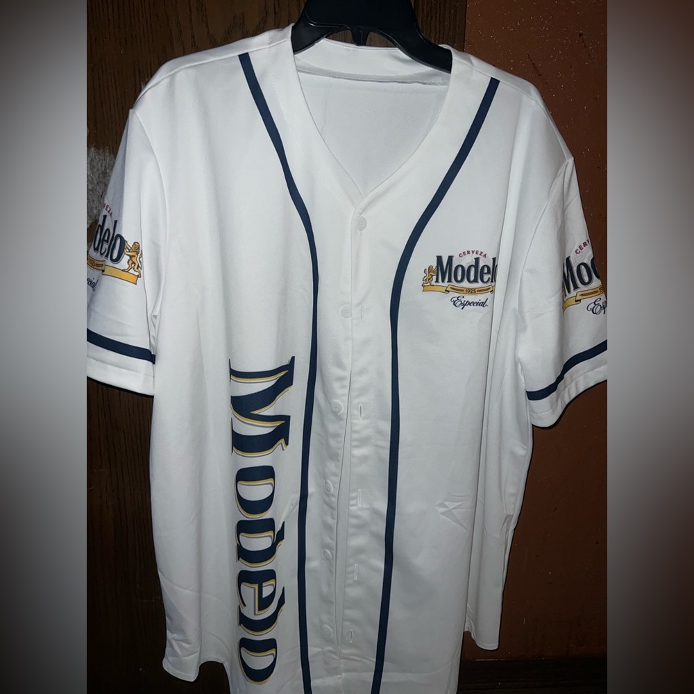 Modelo white Beer Baseball Jersey